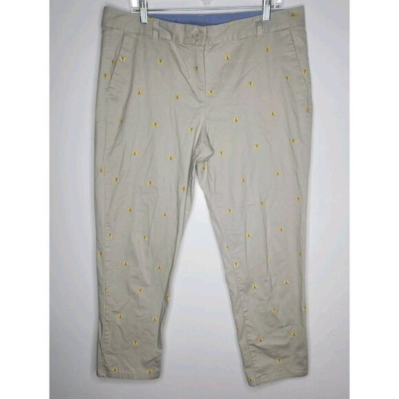 Talbots Pants - Talbot The Weekend Chinos Butterfly Crop Pants Women Size 14P